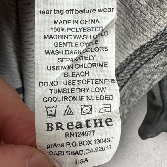 Prana Talon Jacket Grey Mens Size Medium Long Sleeve Mock Neck Running Quick Dry - Picture 11 of 16